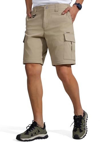 FREE SOLDIER Mens Hiking Pants Convertible Waterproof Lightweight Quick Dry Zip Off Cargo Pants2