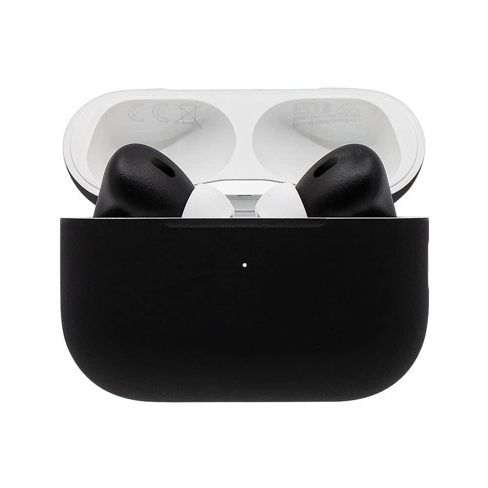 SWITCH Painted Apple AirPods Pro (2nd Gen) in Jet Black, Matte Finish, Customized Airpods, Premium Scratch Resistant Paint, Artistic Designs (Lightning)