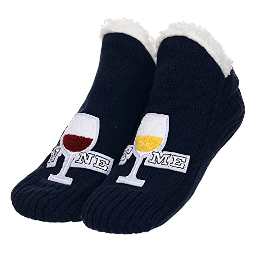 ZYZX Cute Fuzzy Slipper Socks - Winter Warm Funny Non-Slip Knit House Socks With Grips - Fleece-Lined Fluffy Bed Socks for Women - Gifts3