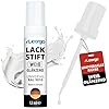 LICARGO Lackstift Weiß Glänzend 12ml – Perfekte Deckkraft und schnelle Trocknung - Professionelle Ergebnisse für Steinschläge - Weißer Lackstift Auto, Autolack Weiß, Autolack Reparaturset