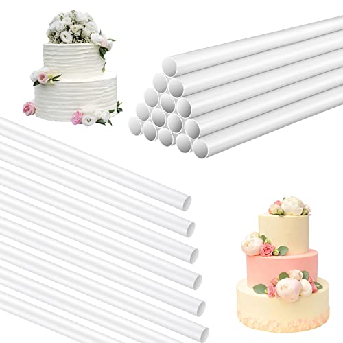 Reastar Tortenstützen Tortenständer Wiederverwendbar Tortendübel Kunststoff Torten Stabilisator Tortenstützen für Mehrstöckige Torten - für Geburtstag Hochzeit (18 Stück)