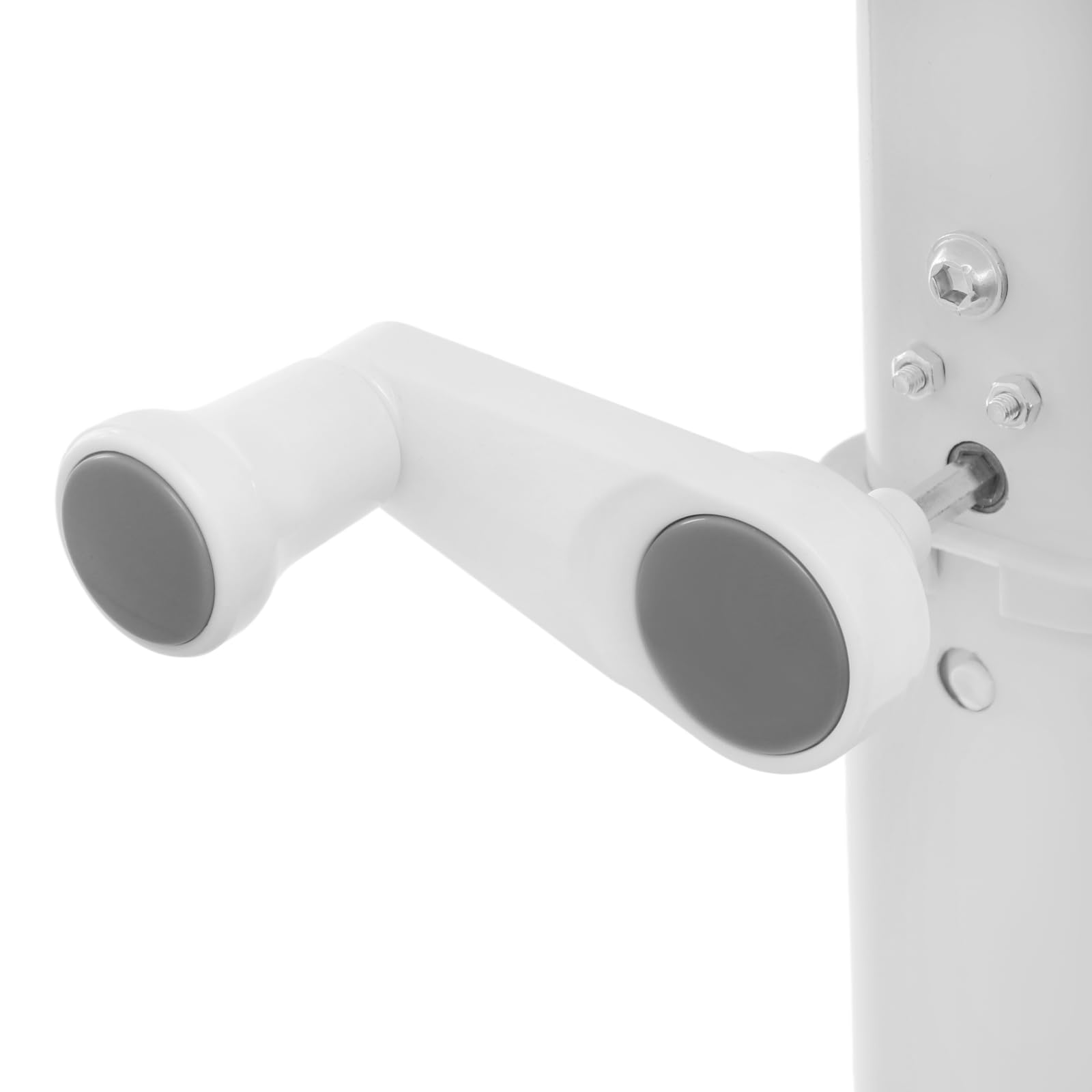 Scrivania regolabile in altezza, scrivania 120 x 60 cm, piano 1,5 cm, spessore tavolo da ufficio, 65 – 90 cm, altezza con struttura in ferro per ufficio, casa, ufficio (bianco)