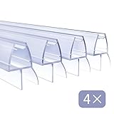 ✅【Hochwertige, transparente PVC Materialien】4 x 100cm Duschdichtung bestehen aus hochwertig verarbeitete PVC Materialien. Mit verbesserter UV- und Schimmelbeständigkeit verlängert die Nutzungsdauer der Ersatzdichtung und garantiert Ihnen eine besonders lange und effektive Abdichtung.