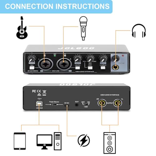 Interface audio USB faible latence avec entrée XLR et sortie casque - 2