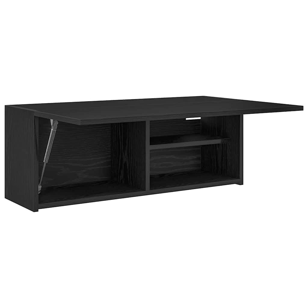 Floating Wall Cabinet, Modern Wood-Grain Wall-Mounted Storage Unit, Hanging Shelf Cabinet for Bathroom, Kitchen and Living Room (80 x 25 x 30 cm)