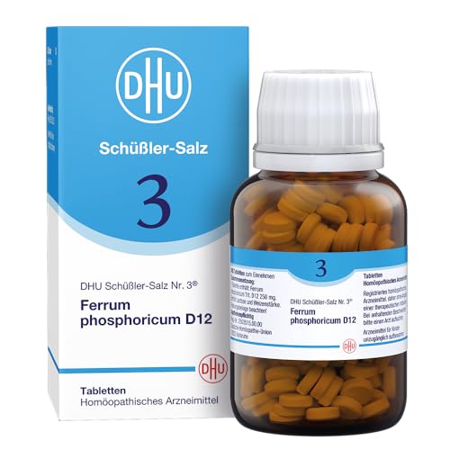 DHU Schüßler-Salz Nr. 3 Ferrum phosphoricum D12 Das Mineralsalz des Immunsystems das Original umweltfreundlich im Arzneiglas 420 St. Tabletten