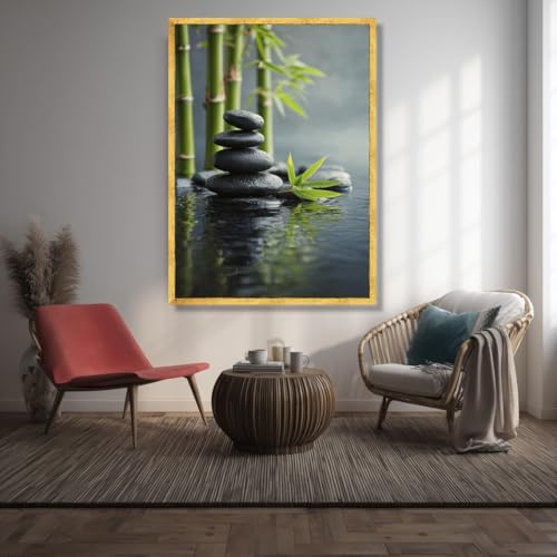 Tableau décoratif sur toile zen de haute précision format 60 x 90 cm