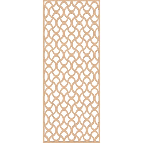 Image of Resort Decorative Pierced Fretwork Wood Wall Panels, 27 3 /8 inchW x 69 3 /8 inchH x 3 /8 inchT, Hickory