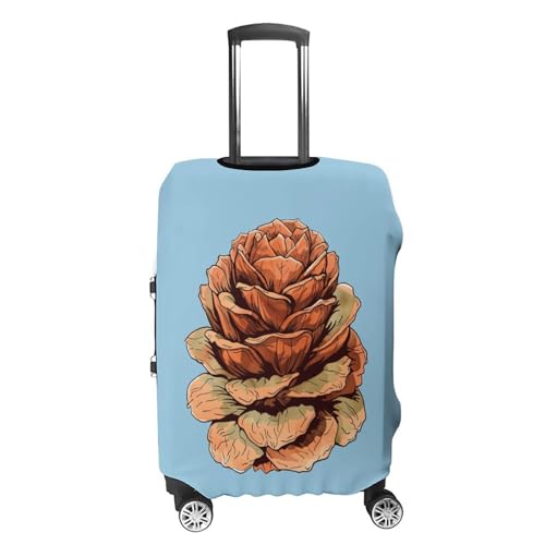 Orange Pinecone Pattern Luggage Cover Protector Anti-Scratch Suitcase Cover Washable Luggage Covers Fits 19-21 Inch Luggage4