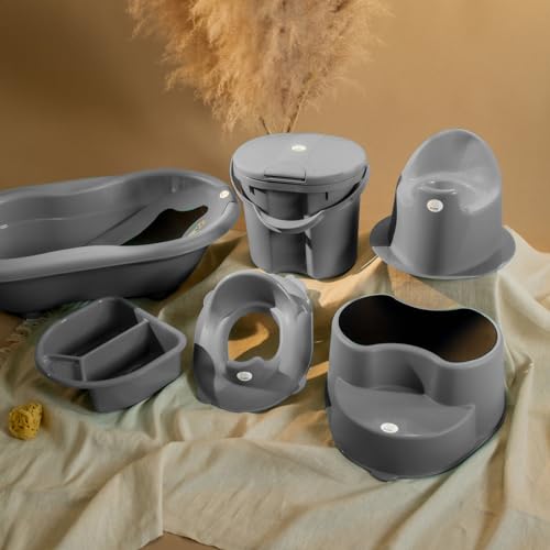 Rotho Babydesign TOP WC-Sitz - recycelt - Klositz für Kinder - Wc Sitz - Toilettenaufsatz - grau
