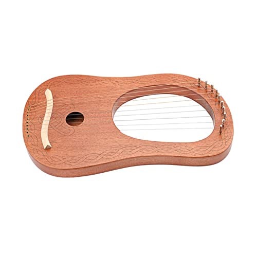 HANABASS Portable Harp 10-string Lyre Harp for Music Lovers Beginner to Professional Wooden Musical Instrument Kit