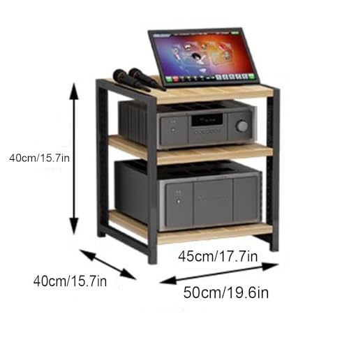 3-poziomowy stojak na odtwarzacz płyt - regulowany drewniany stojak Hi-Fi AV Media stojak na komponenty stereo przechowywanie płyt winylowych nowoczesne meble do rozrywki domowej