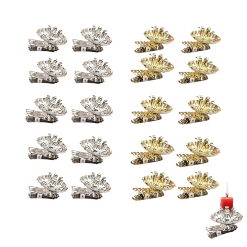 Floatdream 20 Stück Baumkerzenhalter Für Weihnachtsbaum, Clip In...