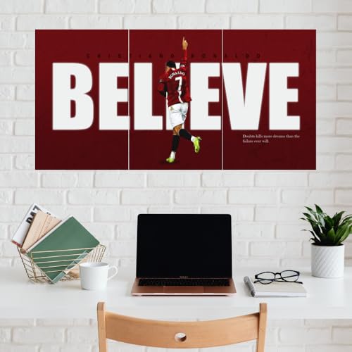 Image of Good Hope - Footballer Ronaldo Split Poster 12x18 Inch - Football Player Motivation Wall Art Soccer Football Player Motivational Design Paintingfor boys Bedroom living room Home GYM Sports gaming Office Men wall decoration