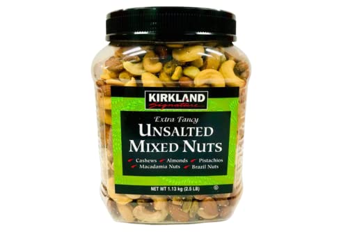 Kirkland Signature Qnkdqk Extra Fancy Unsalted Mixed Nuts 2.5 (Lb), 2 Pack Of 40 Ounce, 99451458768 #TOP3