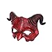 Soochat Devil Mask Demon Mask Scary Half Face Mask for Cosplay Halloween Masquerade Costume Party Accessories