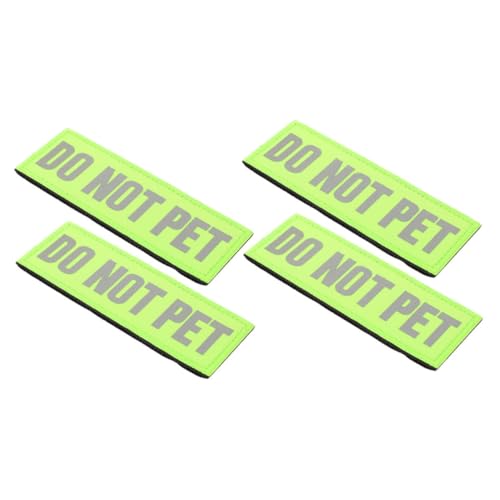 DIYEAH 4 Stück Reflektierende Service hundeband Patches Wiederverwendbar Atmungsaktiv Sicherheitssteigernd für Hundegeschirr Geeignet für Alltag und Nachtspaziergänge