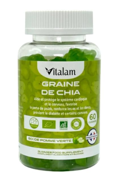 Gummies chia ventre plat : perdez du poids et du tour de taille sans sucre