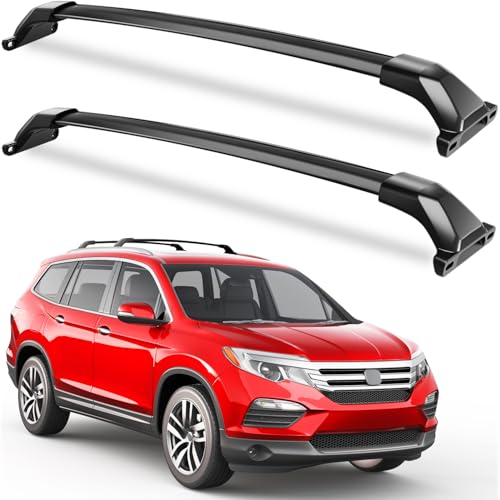 KINGGERI 300lbs Roof Racks Cross Bars Fit for Honda Pilot 2016-2022 with Flushed Side Rails All Aluminum Heavy Duty Roof Rails Crossbars for Rooftop Cargo Basket Carrier Bag Luggage Rails Kayak