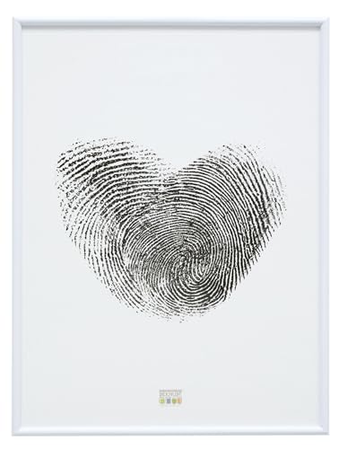 Deknudt Frames - Marco de fotos resina, dorado, blanco, 28 x 35 cm