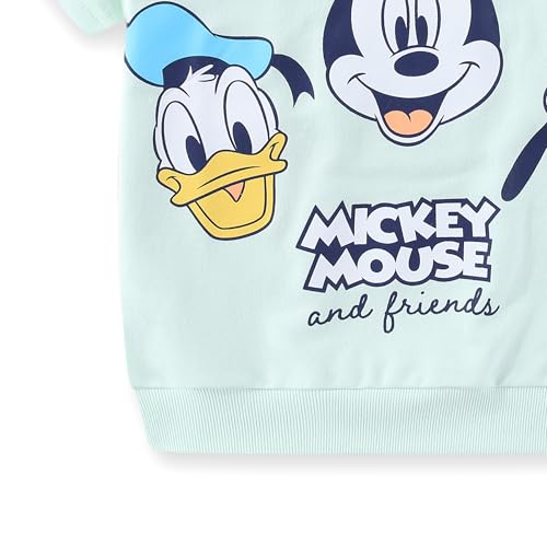 Image of Disney Mickey Mouse Boys 2 Piece French Terry Short Sleeve T-Shirt and Shorts Set for Toddler and Big Kids