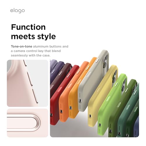 Image of elago for iPhone 17 Pro Max Case, Premium Magnetic Silicone Case, Compatible with MagSafe, Liquid Silicone Material, Protective Cover, Shockproof, Slim Phone, 6.9 inch (Lovely Pink)