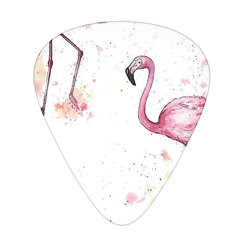 Lot de 12 médiators en forme de flamants roses pour guitare électrique, ukulélé - Les Beatles, Paul McCartney, John Lennon, RIngo Starr, George Harrison Lot de 12 médiators en forme de flamants roses pour guitare électrique, ukulélé