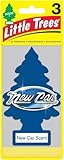 LITTLE TREES Car Air Freshener | X-tra Strength | Hanging Paper Tree for Home or Car | New Car Scent | 3 Pack
