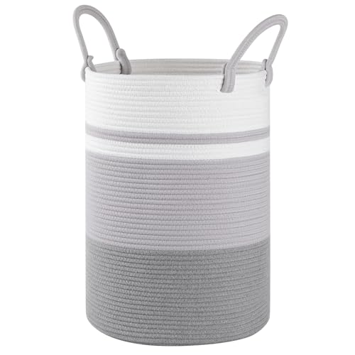 Image of SIXDOVE Laundry Basket, Laundry Hamper, Baby Nursery Hamper, Foldable Laundry Hamper with Handles, Storage Blanket Clothes Toys in Bedroom, Living Room-13.8 "L * 19.7 "H-Gradient Grey