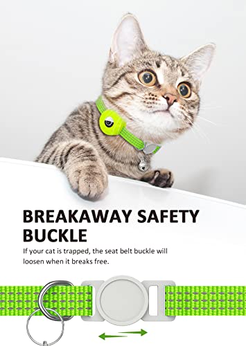 Coleira para gatos AirTag, coleira reflexiva para gatos Apple Air Tag, coleira GPS para gatos com su