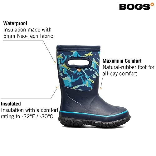 Image of BOGS Grasp Kids Waterproof Rain Boots, Insulated Winter Snow Boots