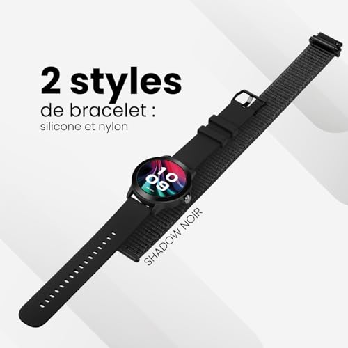 SPC Smartee Duo Vivo 2 - Smartwatch Montre connectée avec Cadran Rond AMOLED 1,32" | Appels Bluetooth | 2 Bracelets | 100 Sports | IP68 | 8 Jours Batterie | Contrôle app Android/iOS - Noir – Image 4