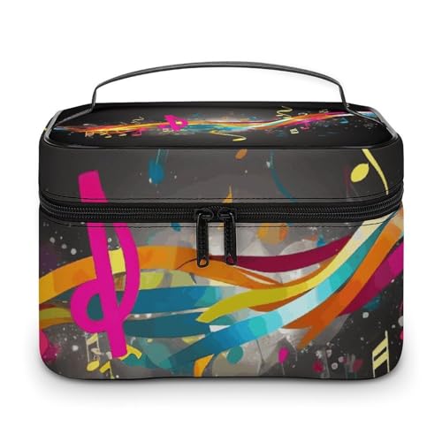 Bolsa de cosméticos impermeable con gran cremallera y compartimentos internos