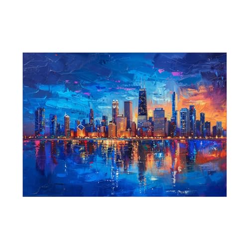 Tableau decoration murale pour habiller un grand mur vide paysage urbain