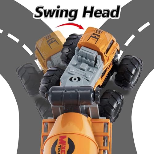 Image of Friction Powered Cement Mixture Transport Truck Toys for Kids, Boys, Girls, 1:43 Die Cast Metal Model Concrate Mixture Construction Miniature Toy, Pull Back Vehicle (Multicolor)