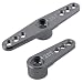 Hobbypark 2pcs Metal Aluminum 25T Servo Horn Steering Arms (Double & Single) for RC Models Car Truck Buggy Replacement Parts (Gray)