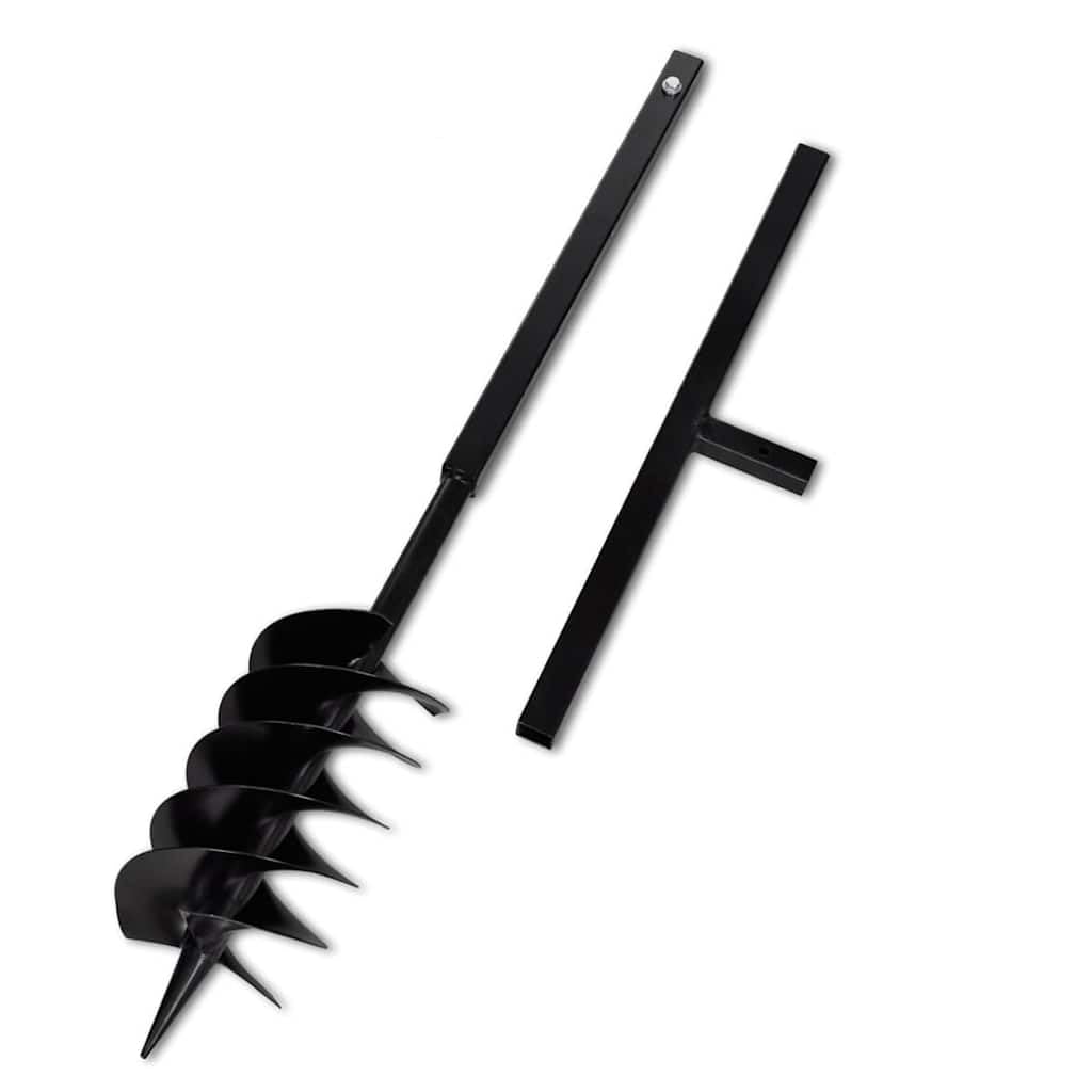 vidaXL Bêche et Tarière Manuelle 150 mm avec Rallonge 5 m Acier Sol Jardin