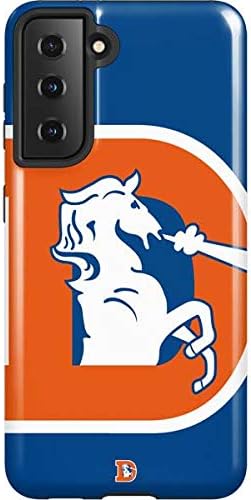 Skinit Pro Phone Case Compatible with Galaxy S21 5G - Officially Licensed NFL Denver Broncos Retro Logo Design