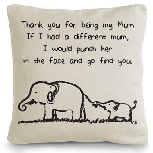 SC Products Cushion Cover Funny Gifts for Mum from Son | 45x45cm Gift For Mom Pillow Case from Daughter | Presents For Mum Gifts for Christmas Mummy Stocking Fillers | Mothers Day Presents for Mam
