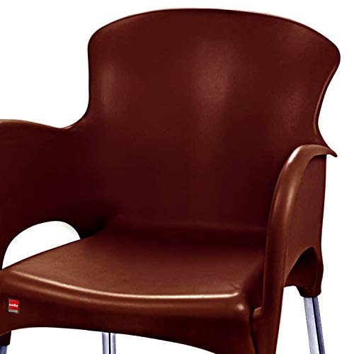 Image of CELLO Xylo Chair (Ice Brown, Set of 6) | Strong and Durable | Easy to Clean | Chair for Living Room, Bed Room, Kitchen, Office Room, Outdoor | 3 Years Warranty
