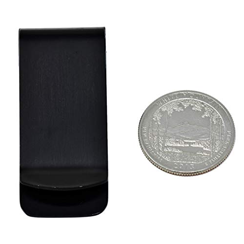 Flamereflection Stainless Steel Money Clip For Men Royal Font Initial Wallet Cash Card Holder Grand Papa Dad Son S-Black #TOP1