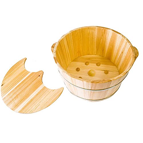 Cubo de Madera para pediluvio, Lavabo para pedicura, 21 cm de Altura, bl para pediluvio, artículos de Limpieza para el hogar, Luna Llena