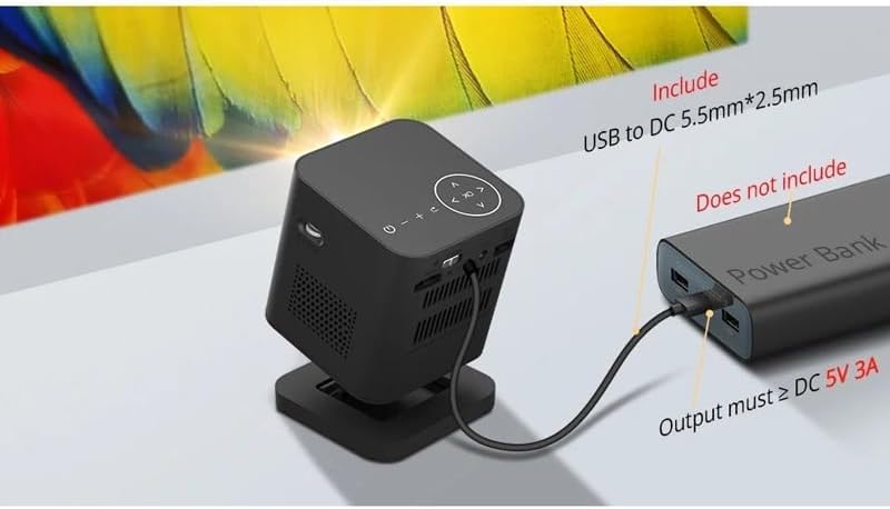 Mini proiettore tascabile 4K, Smart Android, WiFi, DLP a LED per esterni, video proiettore home theater 1080p