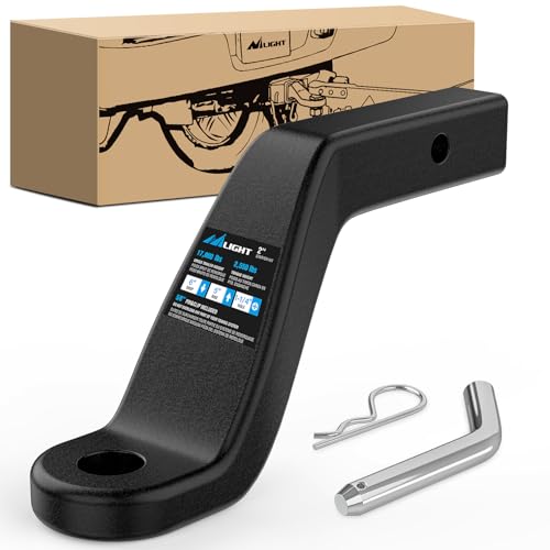 Image of Nilight Forged Trailer Hitch Mount Fits 2 Inch Receiver Square 5 /8 inch Hitch Pin Clip 17000 lbs 6 inch Drop, 1-1 /4 inch Hole, Gloss Black Powder Coat