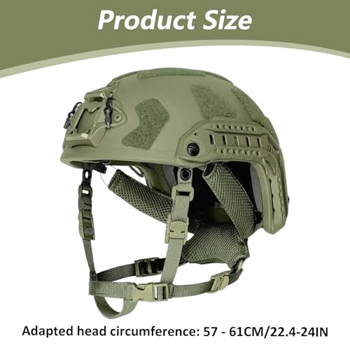 Casque rapide Jorzer léger avec sangle alignative et rails - 3