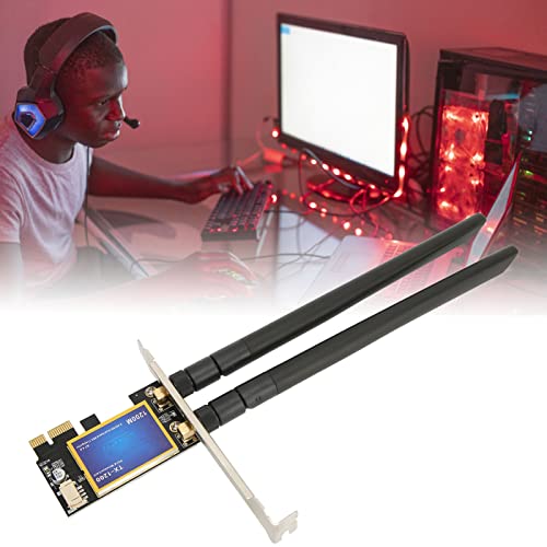 ASHATA 1200Mbps PCI E WiFi Card, Wireless Network Adapter, 5G Dual Band WiFi Network Card Adapter for Gaming Streaming - Image 2