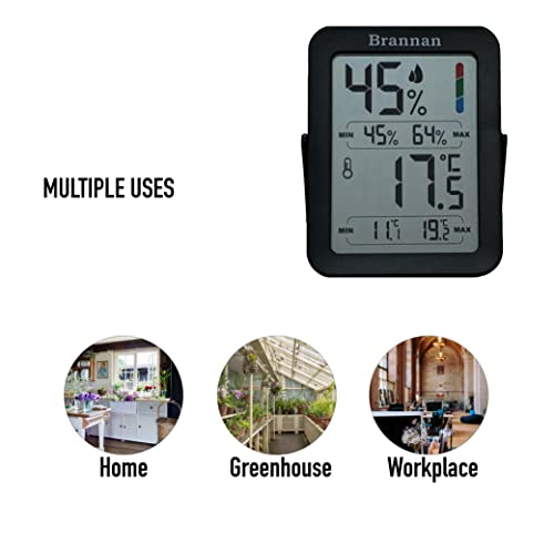 Max Min Thermometer Indoor Vochtigheid Meter Hygrometer - Nauwkeurige Kamerthermometer Maximale Minimale Opname Temperatuur Digitaal Display om Huis Thuiskantoor Kwekerij Kas te monitoren - Afbeelding 6