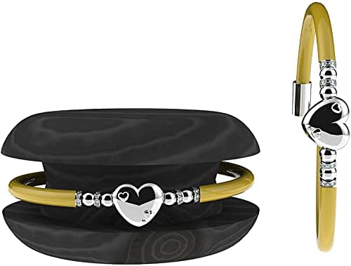 Bracciale in caucciù blu con catena con strass incastonati verde ac