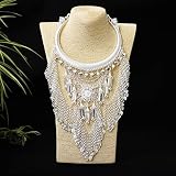 Miao Necklace Chinese Folk Style Vintage Miao Silver Large Collar Dance Costume Jewellery Tassel Acc