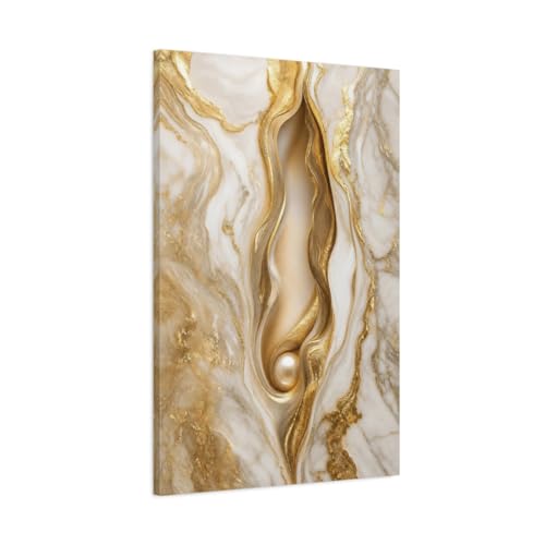 Impression sur toile marbre or effet relief 3 cm de profondeur